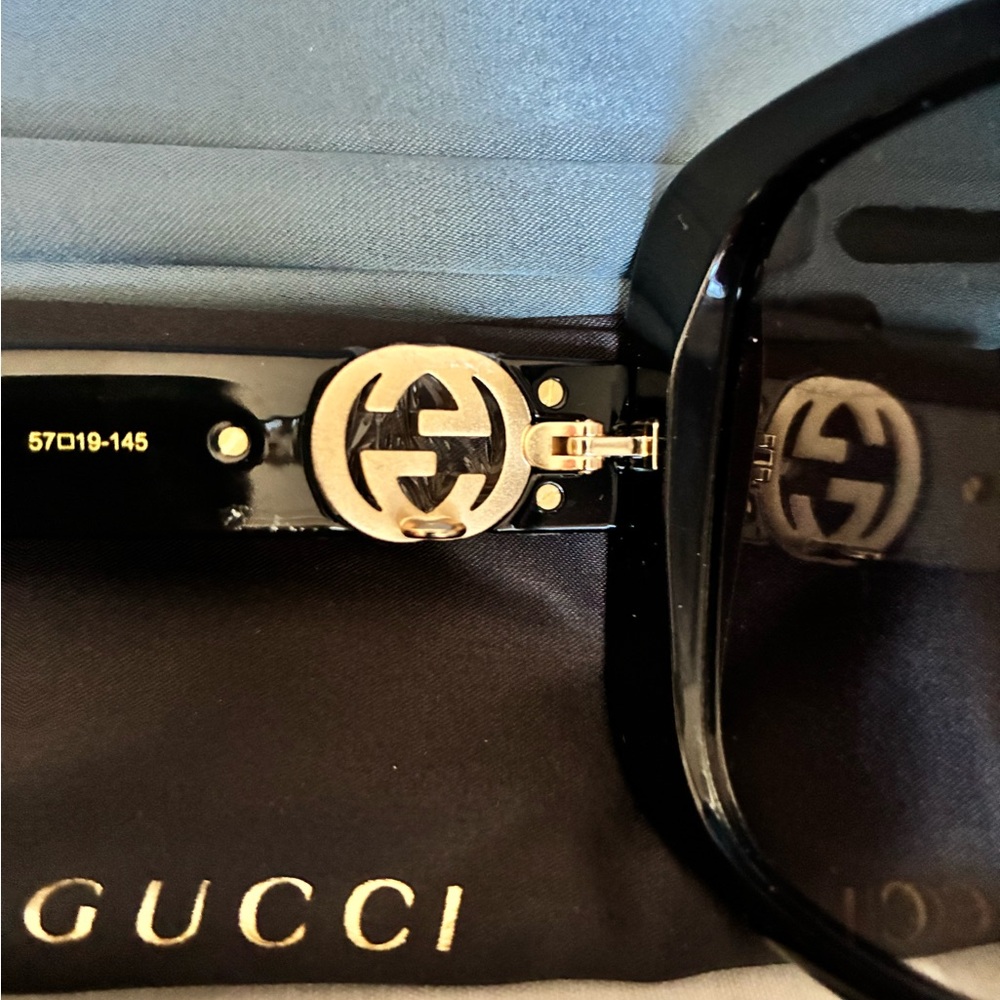 Gucci Black Designer Sunglasses for Women - Picture 8 of 11